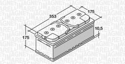 MAGNETI MARELLI 068085072030 -  Стартерная аккумуляторная батарея